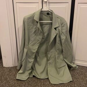 Mint green blazer